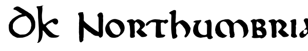 DK Northumbria font preview